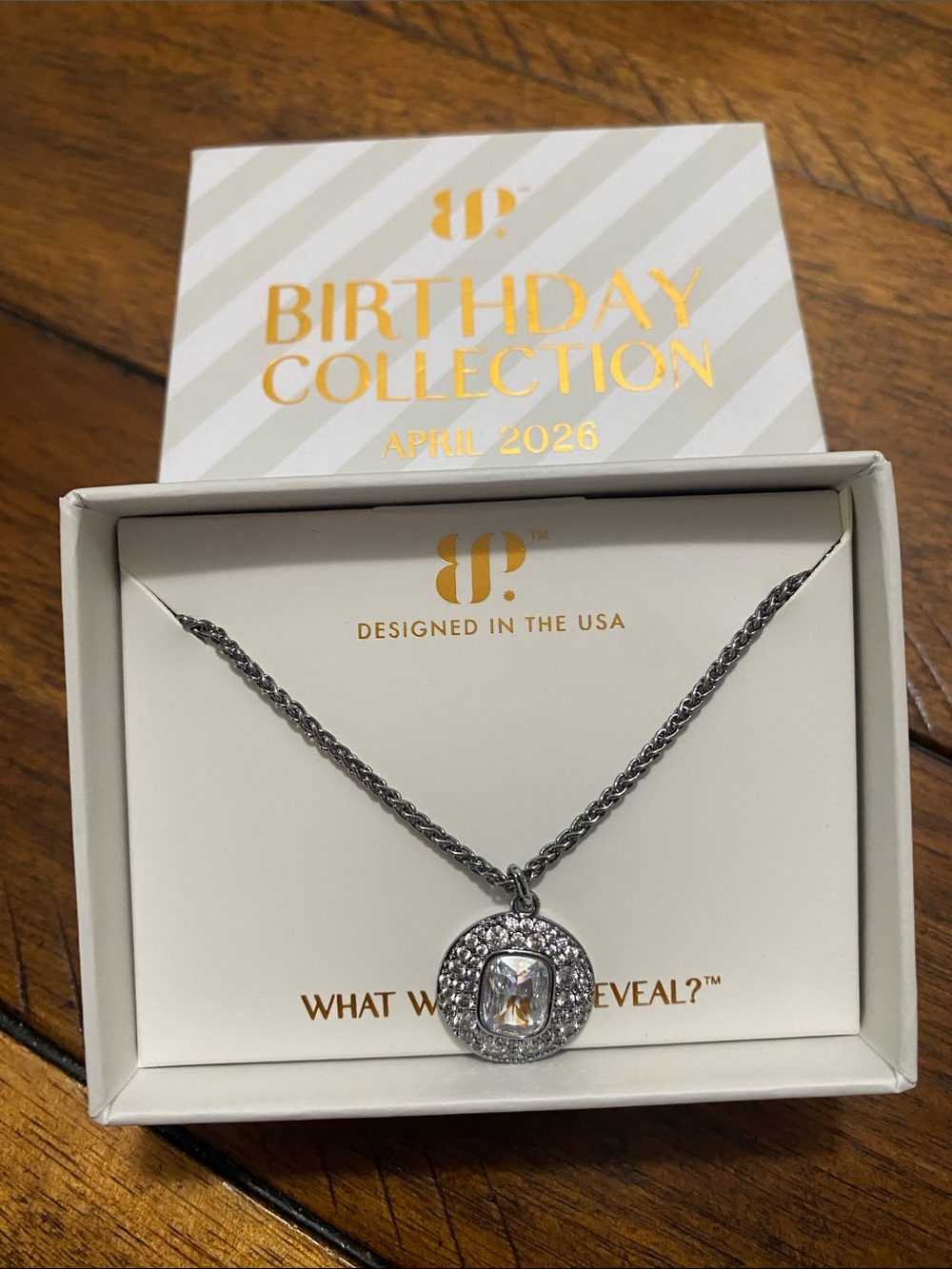 Bimb Party Birthday Collection April 2026 Necklace - Cubic Zirconia - Hematite